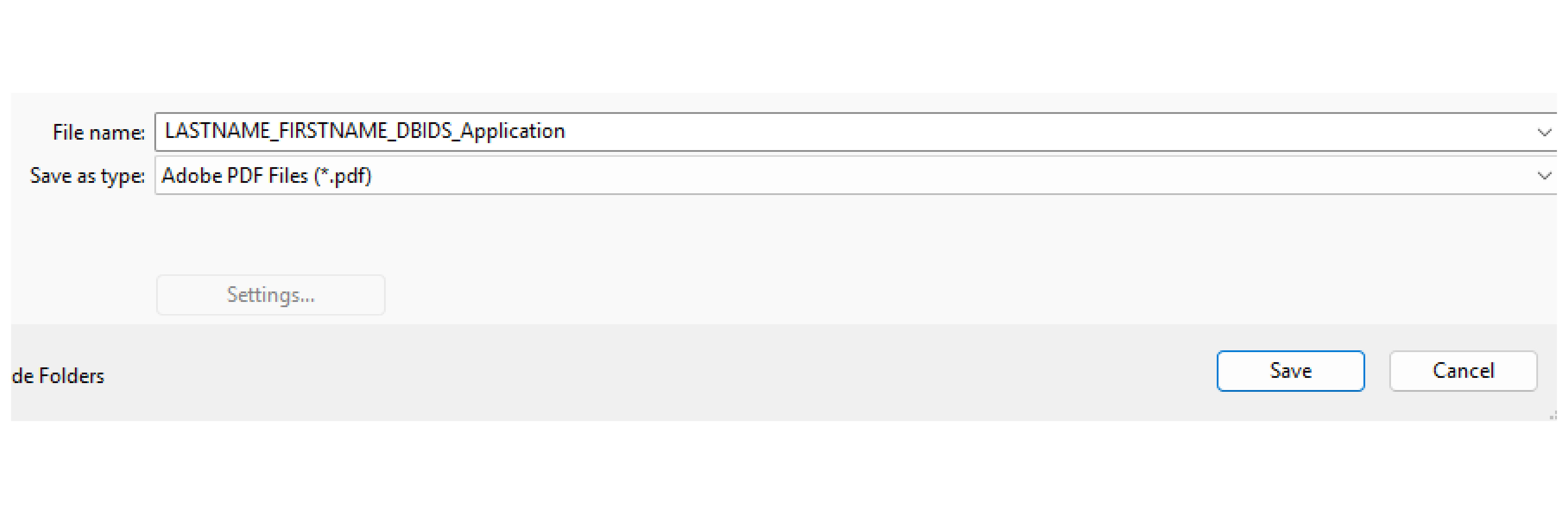 Save Form Example