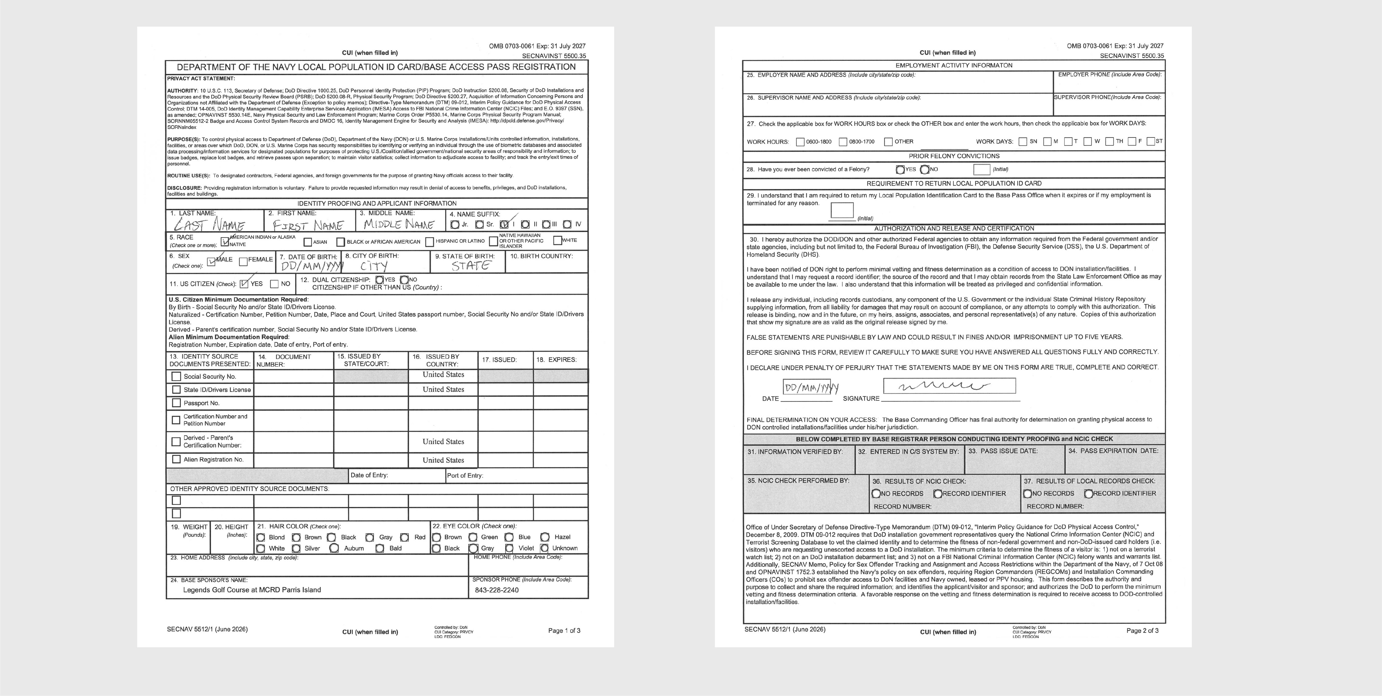 Scan Form Example