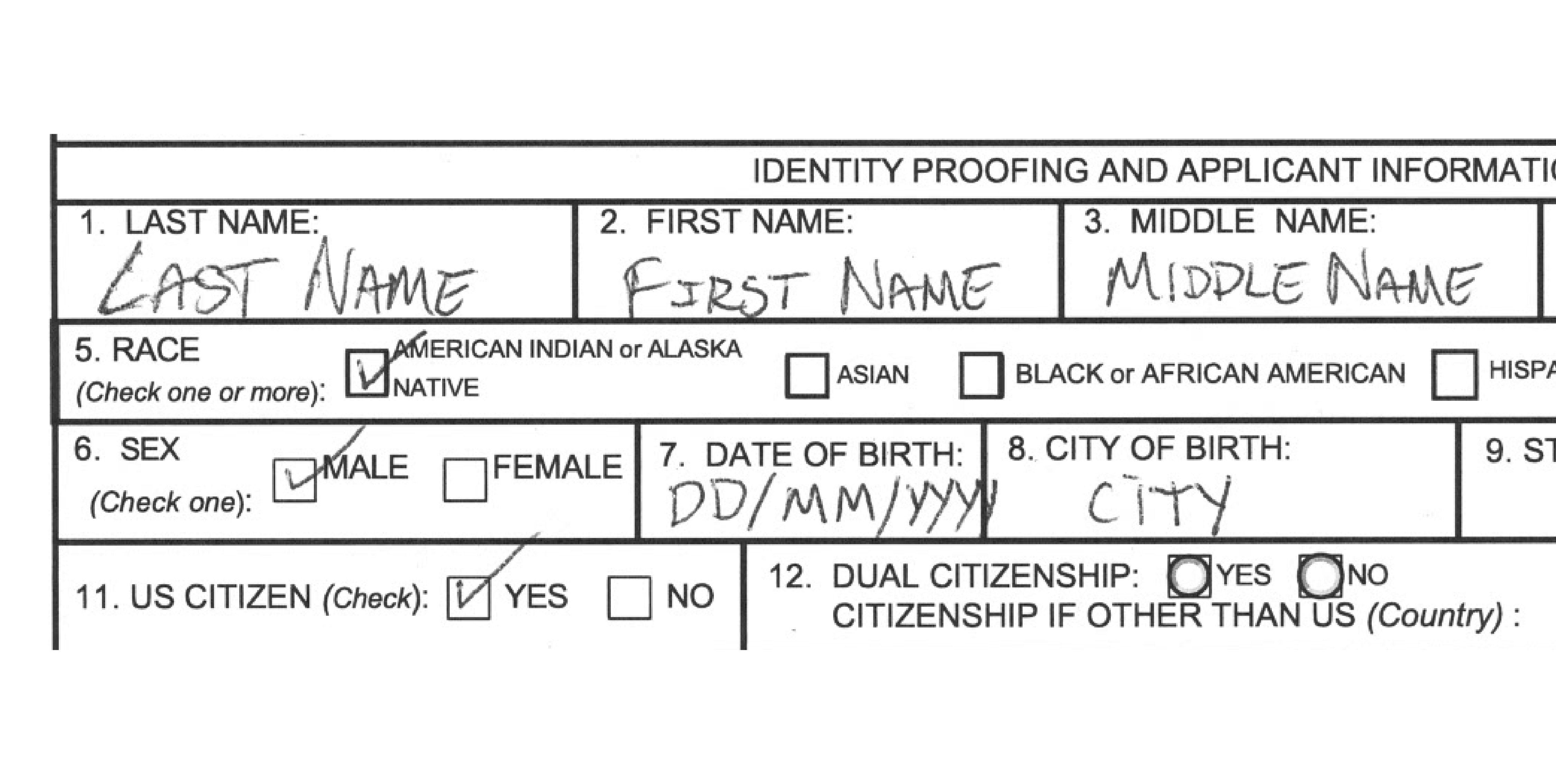 Fill Out Form Example