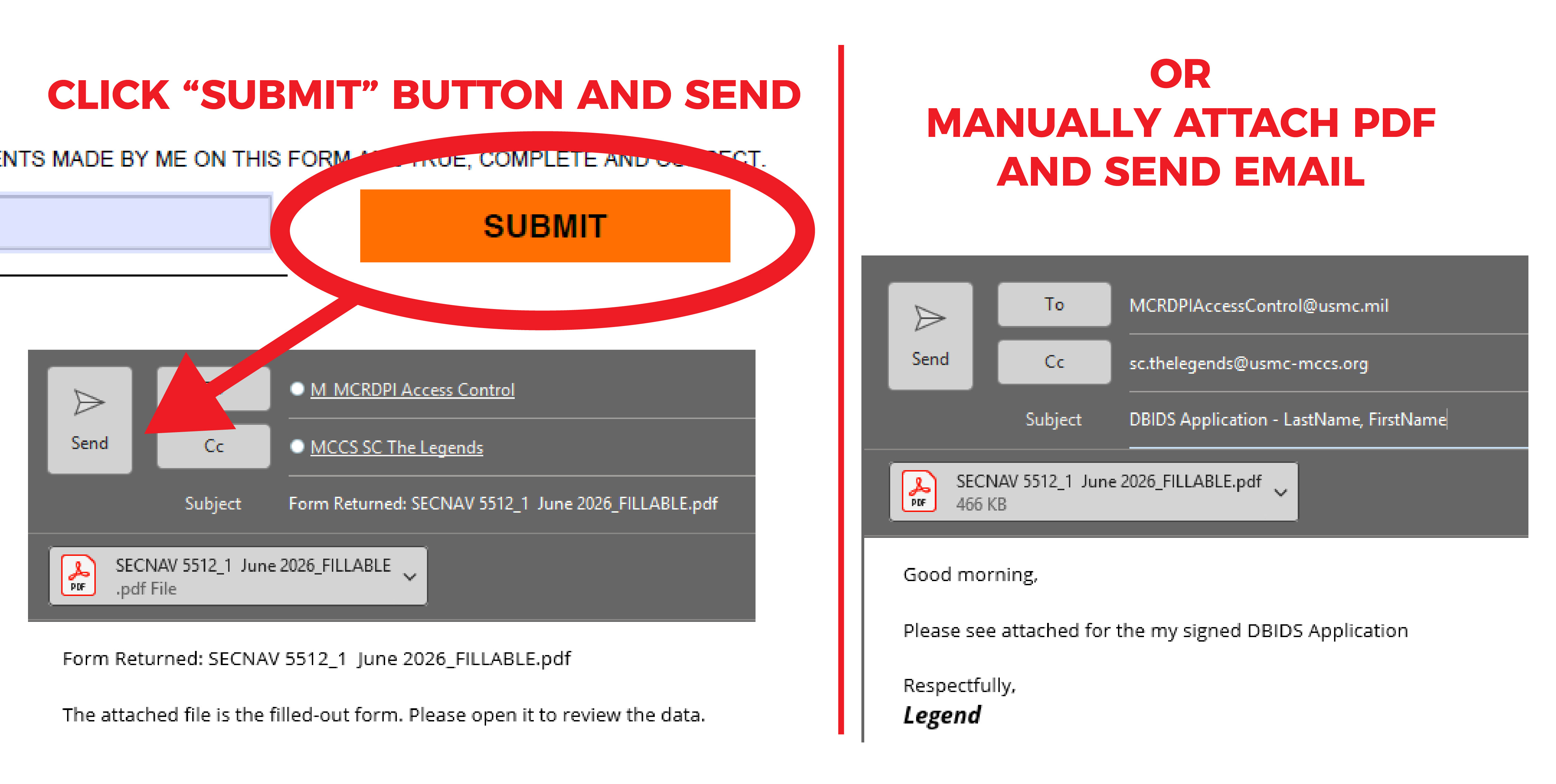Submit Form Example