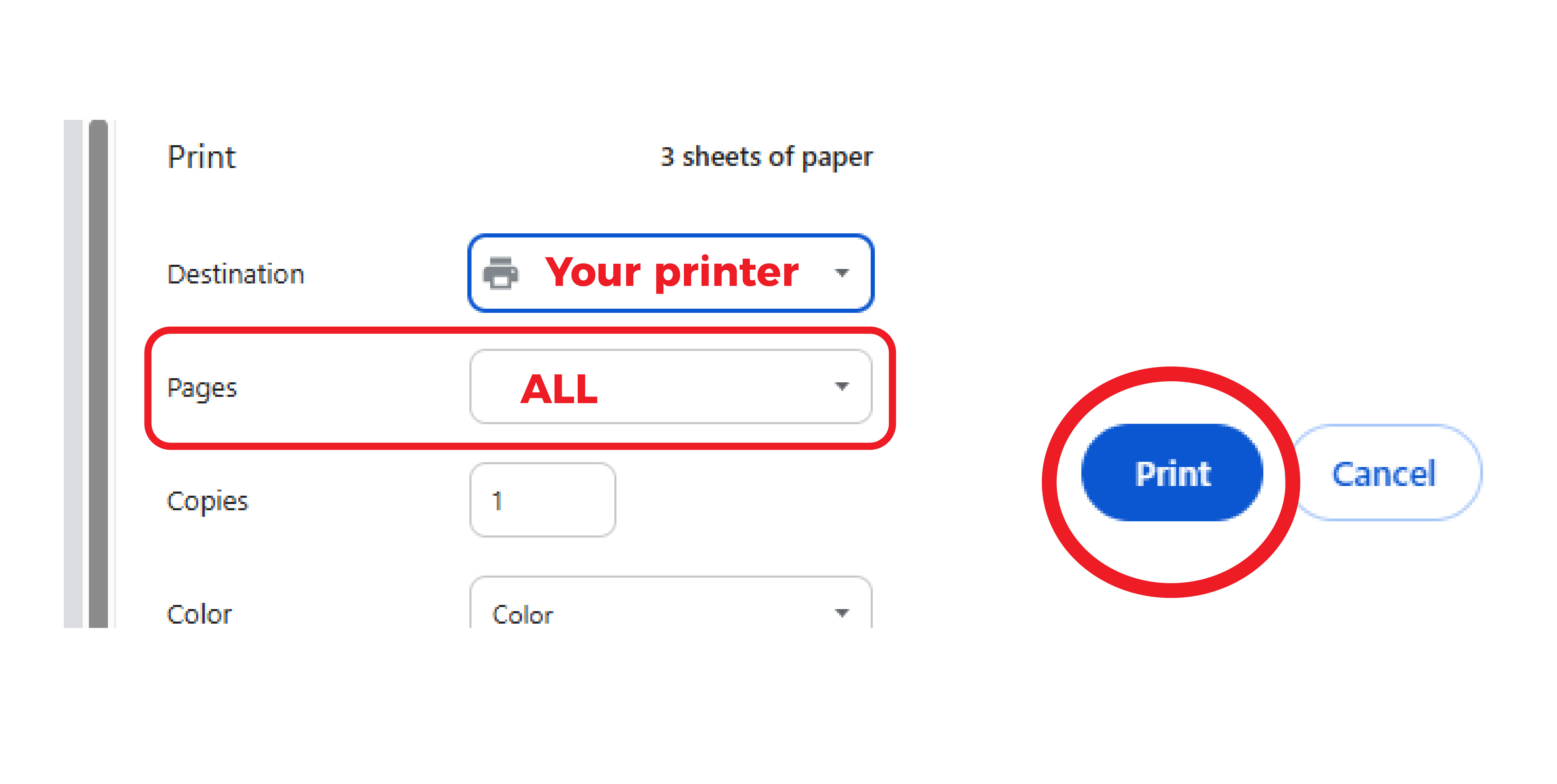 Print Setting Example