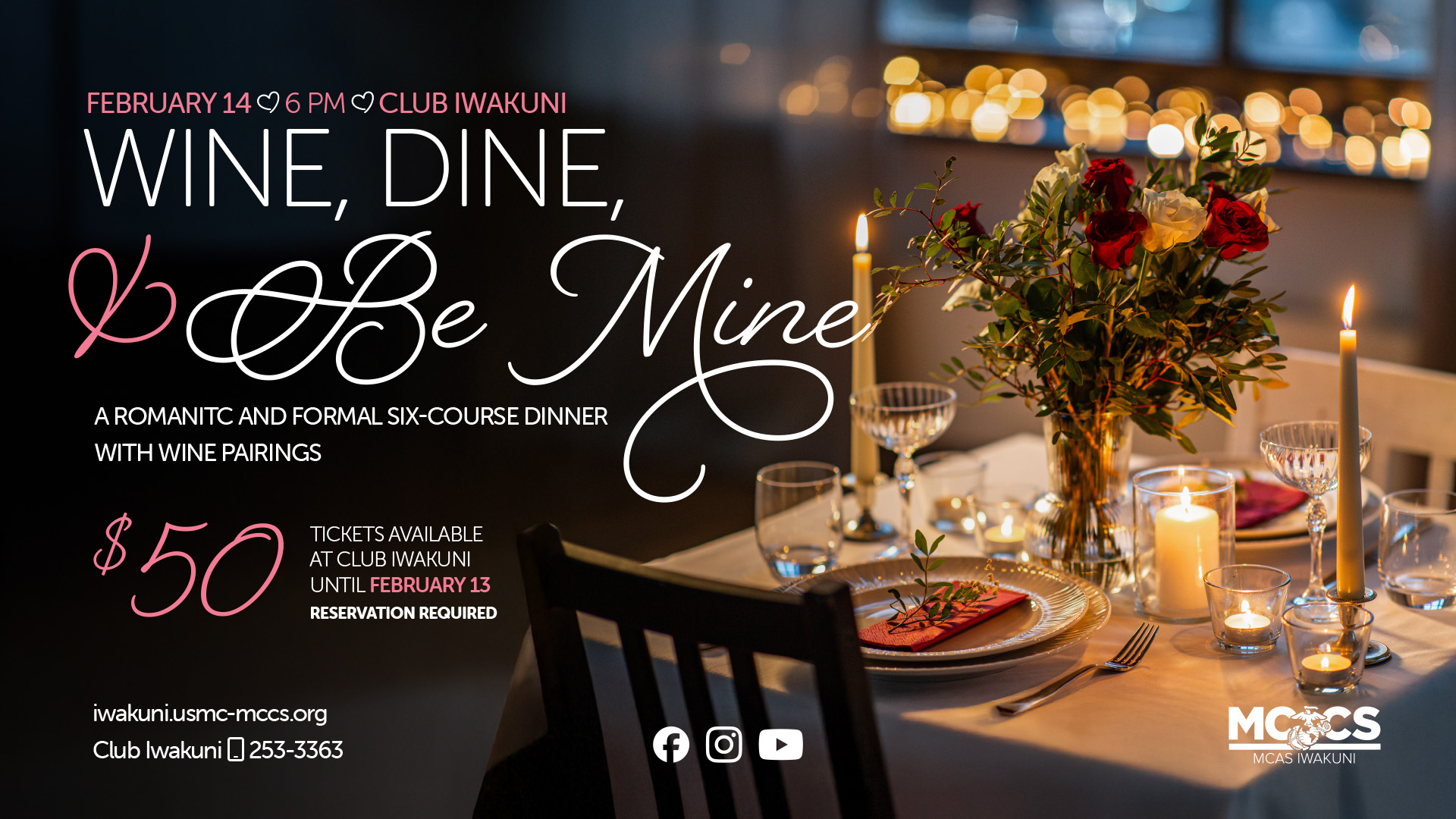 Wine, Dine & Be Mine