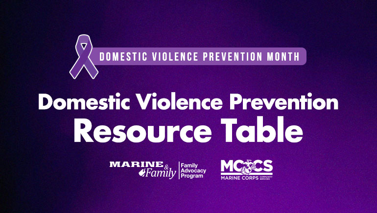 Domestic Violence Prevention Month: Domestic Violence Prevention Resource Table